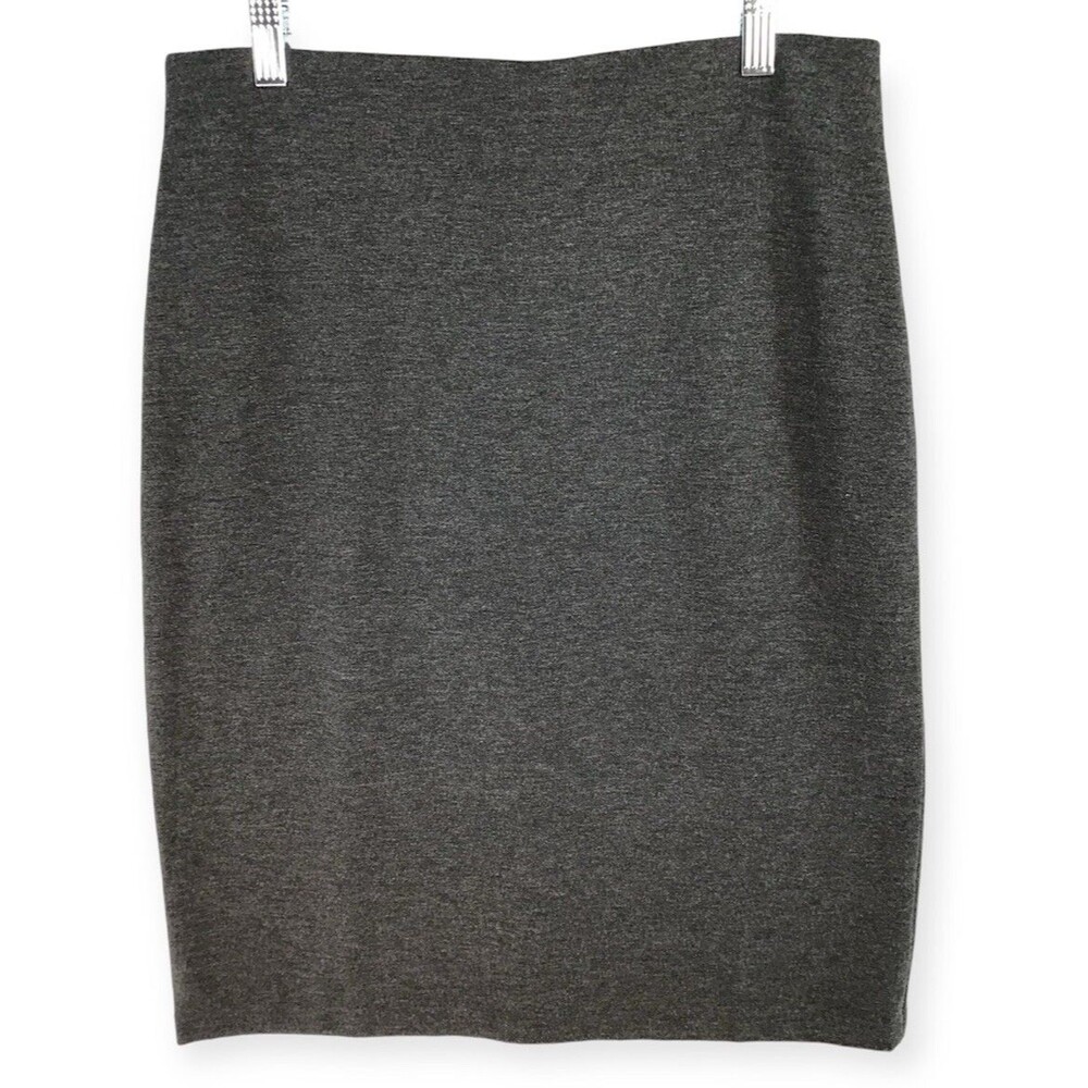 PREMISE STUDIO NEW Skirt Women's 8 Gray Stretch Gold Back Zipper NWT